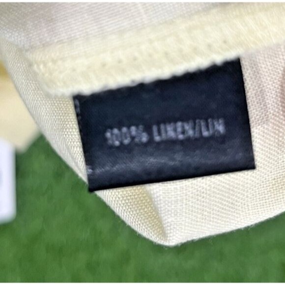 LAFAYETTE 148 Button-Up Short Sleeve Fitted Blue Top Pintuck 100% Linen Size 12 - Picture 7 of 11